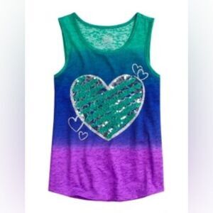4/$30 Justice Top Girls Blue Green Purple Silver Glitter Sequin Size 18 Junior